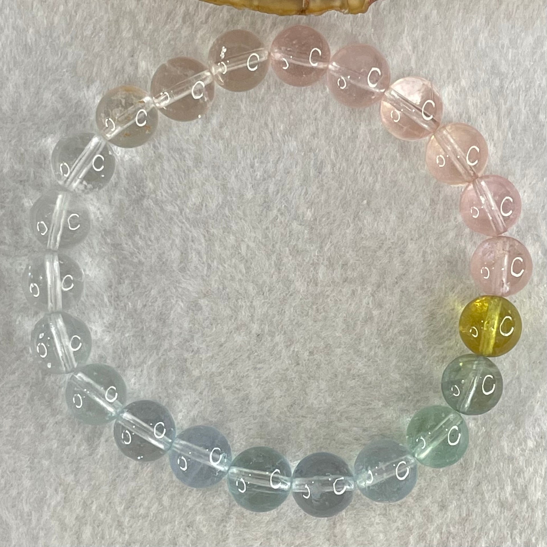 Very Very High Grade Transparent Natural Morganite Beryl Beads Bracelet 19.91g 16cm 8.8mm 22 Beads - Huangs Jadeite and Jewelry Pte Ltd