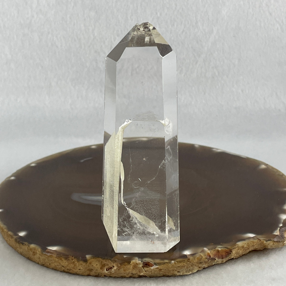 Good Grade Natural Clear Quartz Tower Display | (107.07g | 98.7 x 35.1 x 19.2mm | Healing Catalyst, "King of Crystals" Energy Focus & Space Purifier Tower, Feng Shui Energy Generator Catalyst)