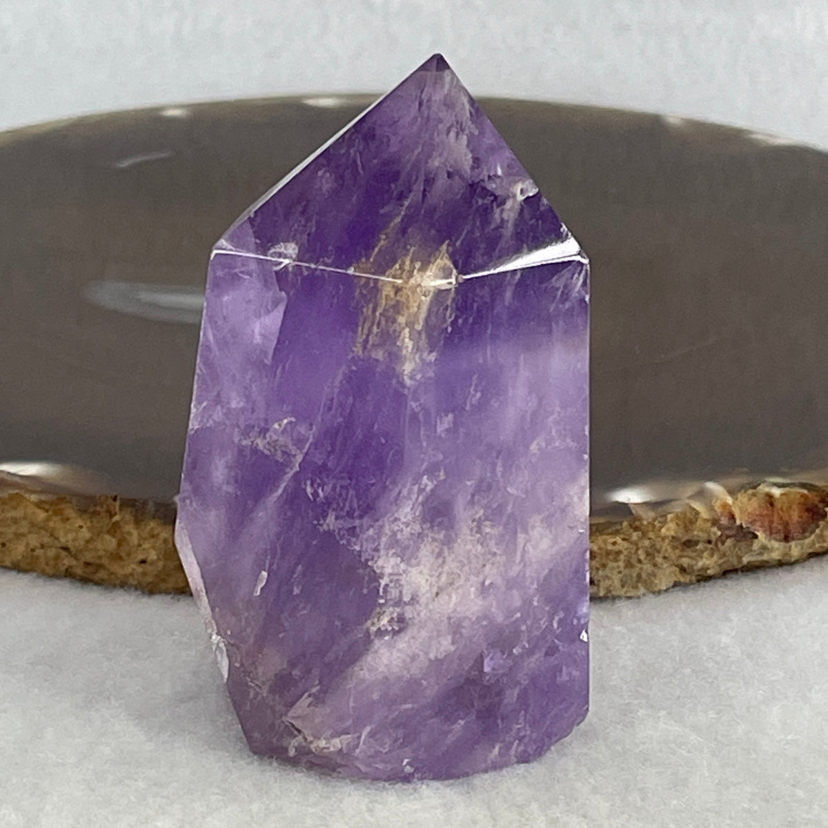 Natural Amethyst Tower Display |  (92.70g  | 60.5 x 36.7 x 27.0mm | Catalyst, "Stone of Intuition & Tranquility" Executive Focus Generator, Feng Shui Peace & Noble Synergy Anchor)