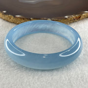 Certified Above Average Natural Sky Blue Aquamarine Bangle 59.31g Inner Diameter 61.9mm 15.5 by 8.4mm ( Close to Perfect) - Huangs Jadeite and Jewelry Pte Ltd