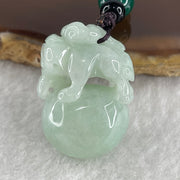 Natural Type A Green Jadeite Pixiu on Ball Pendant 15.53g 27.4 by 21.2 by 14.9mm - Huangs Jadeite and Jewelry Pte Ltd