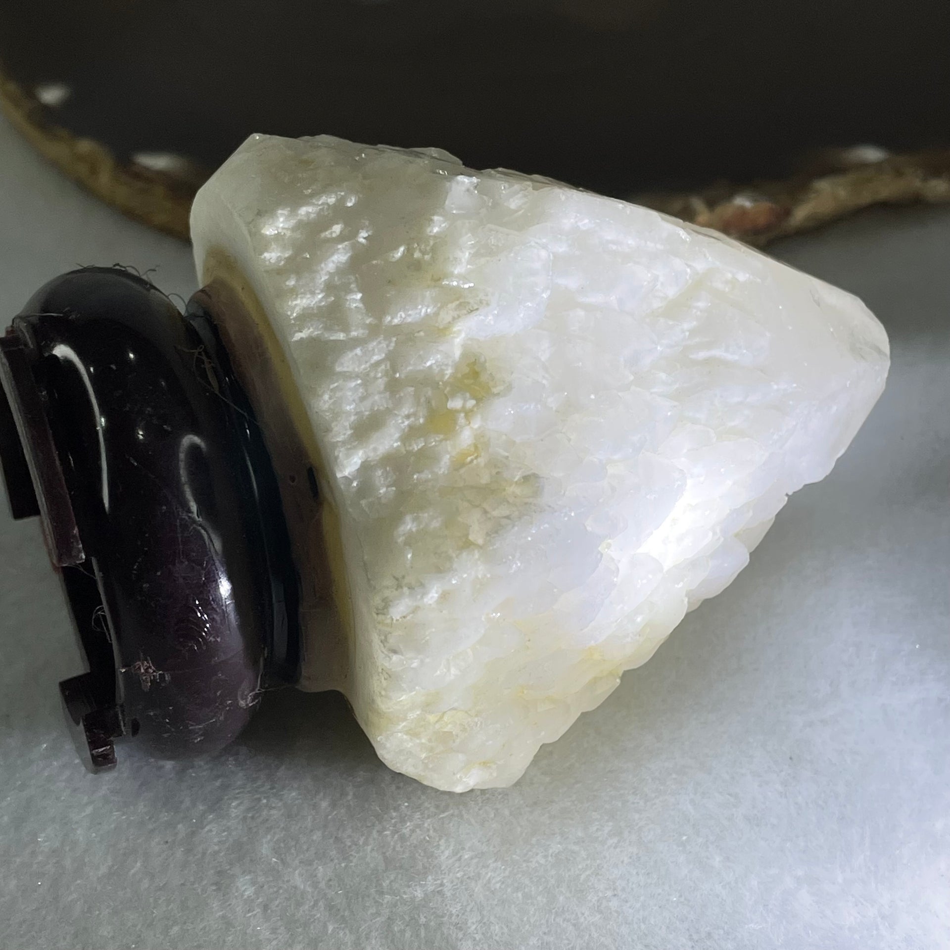 Natural Milky White Quartz Display 240.66g 63.8 by 63.3 by 87.1mm - Huangs Jadeite and Jewelry Pte Ltd