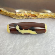 Natural Powerful Tibetan Old Oily Agate 5 Eyes Lightning Dzi Bead Heavenly Master (Tian Zhu) 五眼闪电天珠 8.77g 37.9 by 12.2mm - Huangs Jadeite and Jewelry Pte Ltd