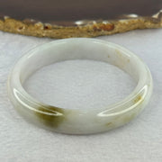 Type A Light Lavender Green with Brown Patches Jadeite Bangle 46.83g Internal Diameter 57.8mm 12.5 by 7.0mm (Very Slight Internal Line) - Huangs Jadeite and Jewelry Pte Ltd