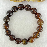 Natural Cognac Amber Beads Bracelet 17.69g 17cm 12.9mm 16 Beads - Huangs Jadeite and Jewelry Pte Ltd