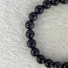 Natural Dark Blue Goldstone Bracelet 天然蓝砂石手链 15.38g 15cm 8.1mm 24 Beads - Huangs Jadeite and Jewelry Pte Ltd
