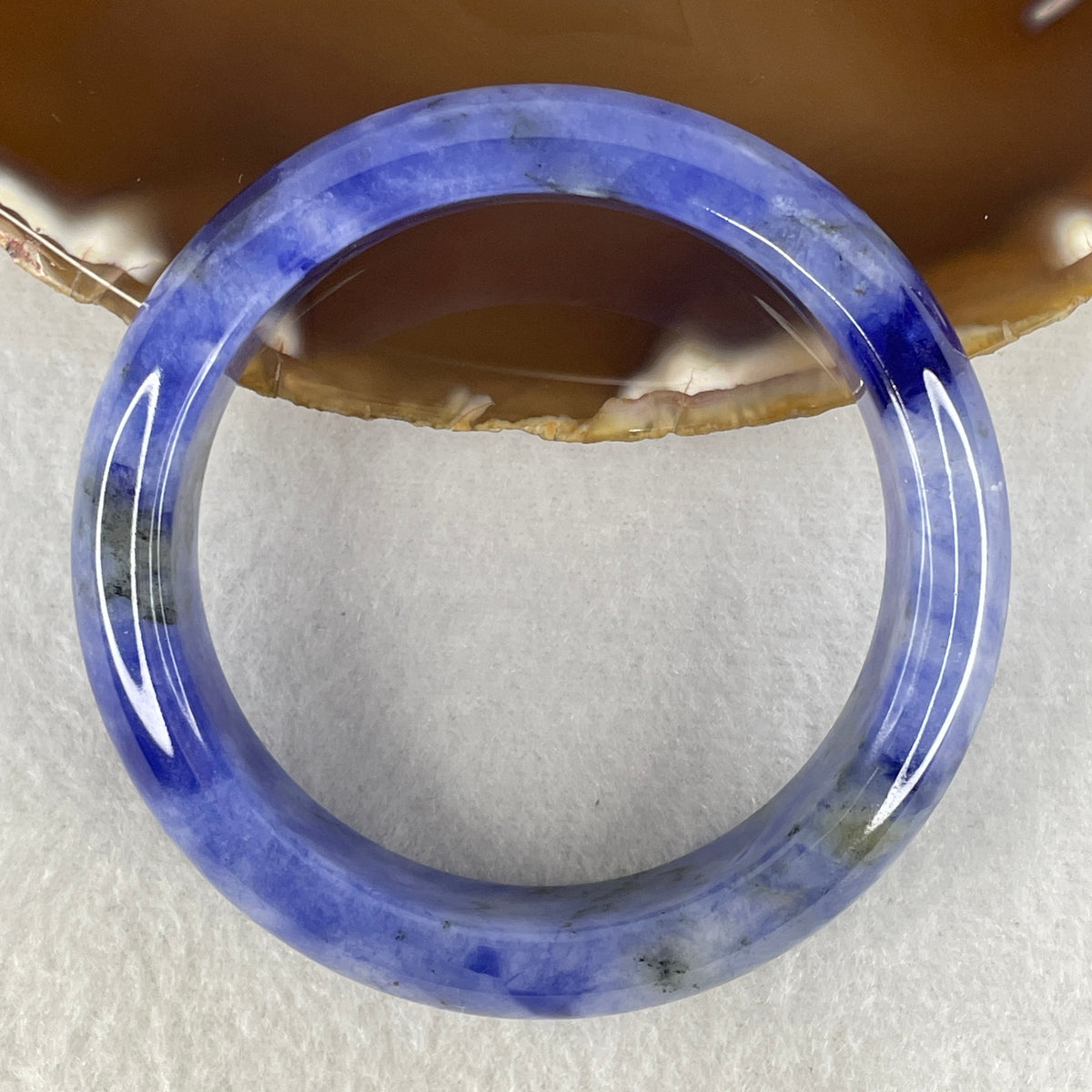 Natural Blue Sodalite Bangle | (59.52g | 55.1mm Inner Diameter | 16.7x8.8mm | Slight Natural Internal Line | Synergy, Mental Clarity, Truth, Emotional Balance & Wisdom Magnet)