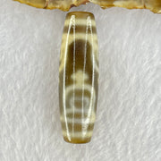 Natural Powerful Tibetan Old Oily Agate 4 Nectar Vessel Dzi Bead Heavenly Master (Tian Zhu) 花蜜容器眼天珠 17.35g 48.6 by 15.2mm - Huangs Jadeite and Jewelry Pte Ltd