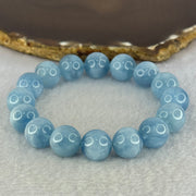 Natural Aquamarine Beads Bracelet 42.45g 18cm 13.2mm 16 Beads - Huangs Jadeite and Jewelry Pte Ltd