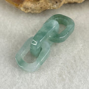 Type A Blueish Green with Faint White Jadeite Rolo Link Chain for Setting 2.43g 15.2 by 10.3 by 3.6mm - Huangs Jadeite and Jewelry Pte Ltd