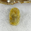 Above Average Grade Natural Golden Rutilated Quartz Pixiu Charm for Bracelet 天然金发水晶貔貅 11.28g 28.3 by 18.9 by 12.6mm - Huangs Jadeite and Jewelry Pte Ltd