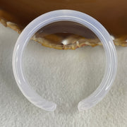 Natural Pinky Agate Fox Bange Internal Dimeter 57.3mm 26.43g 10.2 by 7.6mm - Huangs Jadeite and Jewelry Pte Ltd