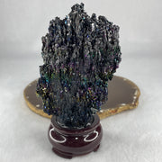 Natural-Black-Moissanite-Rough-Display-with-Wooden-Stand-280.79g-71.5-by-54.0-by-136.0mm