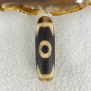 Natural Powerful Tibetan Old Oily Agate 3 Eyes Dzi Bead Heavenly Master (Tian Zhu) 三眼天诛 8.11g 38.3 by 11.9mm - Huangs Jadeite and Jewelry Pte Ltd