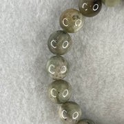 Natural Green Serpentine with White and Brown Beads Bracelet 37.90g 16.5cm 11.5mm 18Beads - Huangs Jadeite and Jewelry Pte Ltd