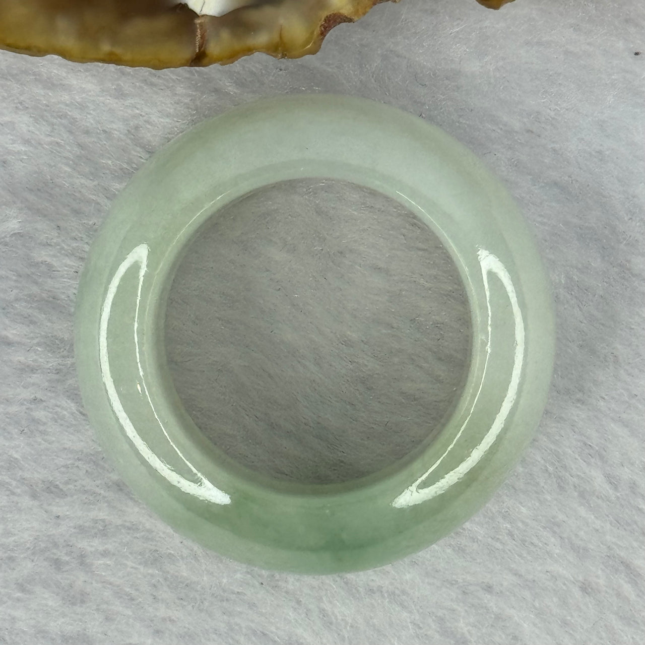 Type A Light Green Jadeite Ring 22.43g 16.2 by 6.3mm US13 HK29.25 - Huangs Jadeite and Jewelry Pte Ltd