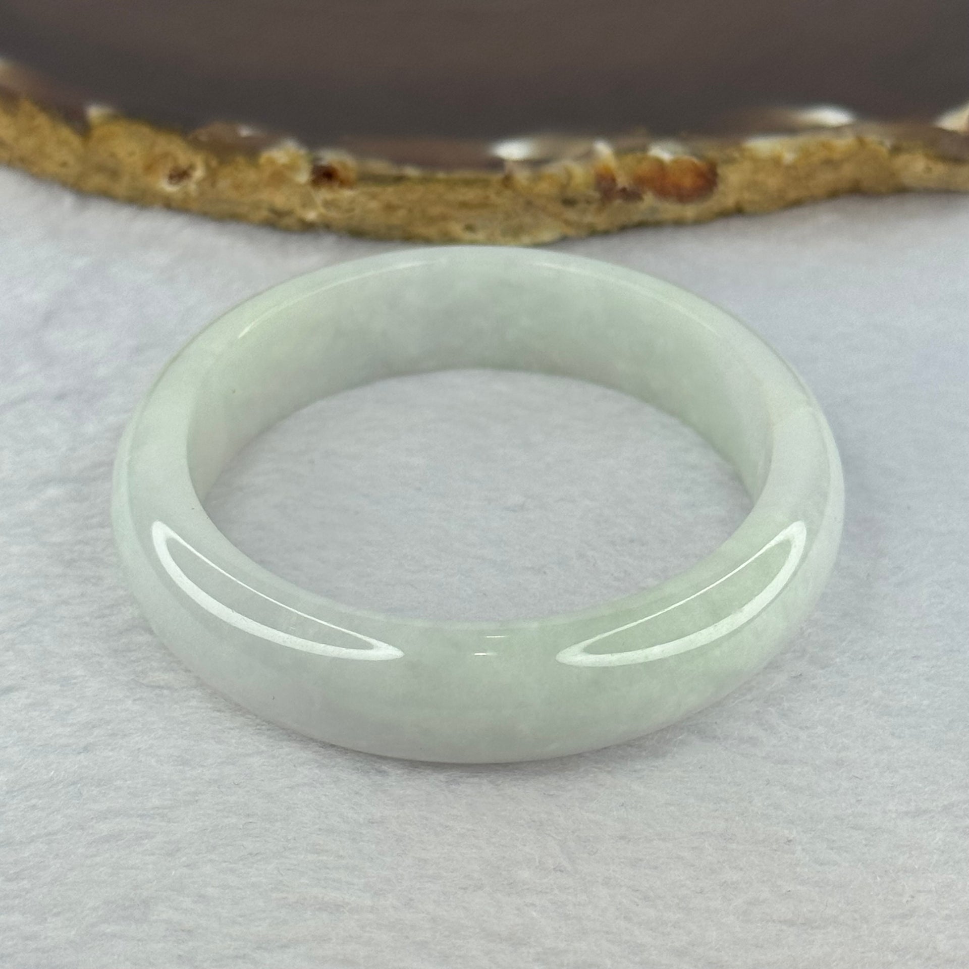 Type A Faint Green Lavender Jadeite Bangle 41.88g Internal Diameter 55.0mm 12.6 by 7.0mm (External Line) - Huangs Jadeite and Jewelry Pte Ltd