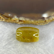 Good Grade Natural Golden Rutilated Quartz Crystal Lulu Tong Barrel 天然金顺发晶水晶露露通桶 
3.83g 16.4 by 11.8mm - Huangs Jadeite and Jewelry Pte Ltd