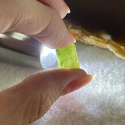 Natural Type A Brownish Green & Green Jadeite Lu Lu Tong Charm Pendant | Cylinder Smooth Fortune & Career (2.57g | 11.7 x 9.6mm | External Rough) - Huangs Jadeite and Jewelry Pte Ltd