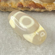 Natural Powerful Tibetan Old Oily Agate 3 Eyes Dzi Bead Heavenly Master (Tian Zhu) 三眼天诛 2.80g 20.1 by 9.9mm - Huangs Jadeite and Jewelry Pte Ltd