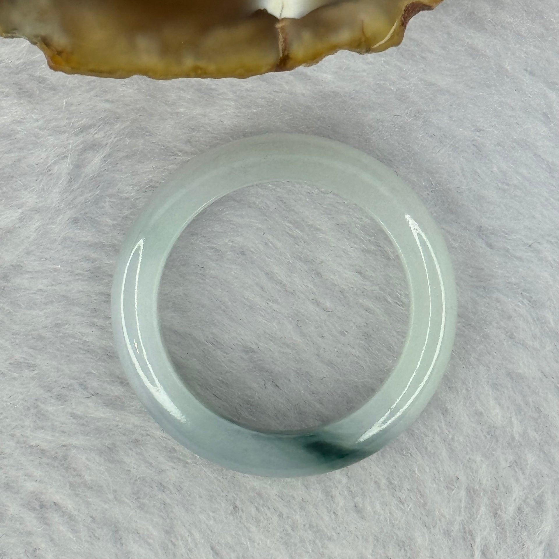 Type A Light Green with Blueish Green Patch Jadeite Ring 3.82g 6.0 by 3.6mm US8.25 HK18 - Huangs Jadeite and Jewelry Pte Ltd