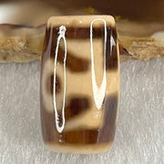Natural Powerful Tibetan Old Oily Agate Patina Guiren Tairen Human Dzi Bead Totem Amulet Heavenly Master (Tian Zhu) 贵人天诛 4.62g 19.8 by 11.6mm - Huangs Jadeite and Jewelry Pte Ltd