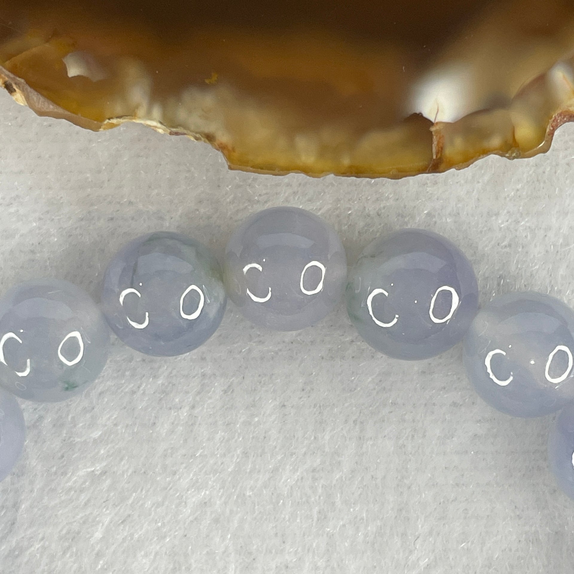 Certified High Grade Natural Type A Jelly Full Intense Lavender Jadeite Beads Bracelet 31.05g 16cm 10.1mm 20 Beads - Huangs Jadeite and Jewelry Pte Ltd