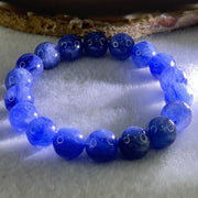 Natural Blue Kyanite Beads Bracelet 39.27g 15.5cm 10.8mm 18 Beads - Huangs Jadeite and Jewelry Pte Ltd