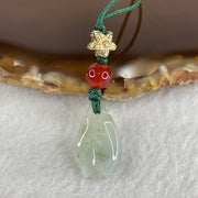 Natural Type A Light Green Jadeite Flower Charm 2.72g 18.2 by 10.8 by 5.1mm - Huangs Jadeite and Jewelry Pte Ltd