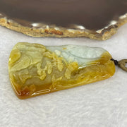 Type A 4 Colours Yellow Green Lavender Red Jadeite Good VS Evil Shan Shui 一念之间 Pendant 34.98g 68.2 by 45.0 by 6.5mm - Huangs Jadeite and Jewelry Pte Ltd