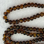 Natural Cognac Flower Amber Beads Necklace 14.28g 54cm 6.3mm 108 Beads - Huangs Jadeite and Jewelry Pte Ltd