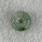 Type A Light Green with Dark Green Patches Jadeite Ping An Kou Charm/Pendant 2.55g 13.1 by 7.3mm - Huangs Jadeite and Jewelry Pte Ltd