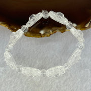 Natural Clear Quartz 9 Tail Fox Bracelet 39.45g 17cm 21.6 by 19.0 by 8.0mm 8pcs - Huangs Jadeite and Jewelry Pte Ltd
