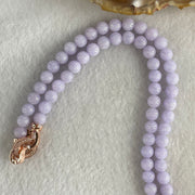 Good Grade Type A Full Lavender Jadeite Beads Necklace 44.65g 64cm 6.1mm 108 Beads - Huangs Jadeite and Jewelry Pte Ltd