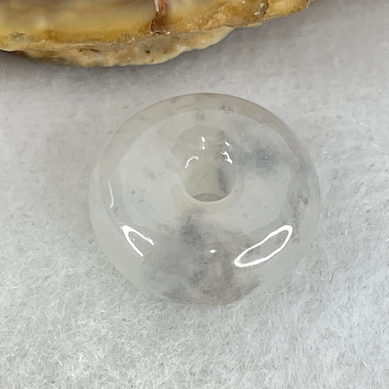 Type A Semi Icy Light Lavender With Wuji Grey Jadeite Ping An Kou Charm/Pendant 2.00g 13.2 by 5.7mm - Huangs Jadeite and Jewelry Pte Ltd