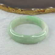 Type A Green Jadeite Oval Bangle 36.75g Internal Diameter 50.2mm 13.4 by 7.2mm (Internal Lines) - Huangs Jadeite and Jewelry Pte Ltd