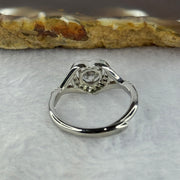 Cubic Zirconia in S925 Sliver Ring (Adjustable Size) 2.56g 6.8 by 6.5 by 3.9mm - Huangs Jadeite and Jewelry Pte Ltd