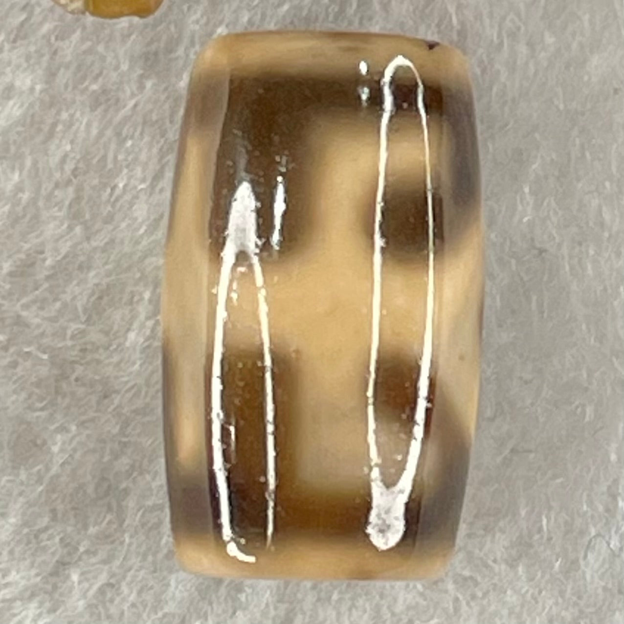 Natural Powerful Tibetan Old Oily Agate Patina Guiren Tairen Human Dzi Bead Totem Amulet Heavenly Master (Tian Zhu) 贵人天诛 4.82g 19.8 by 11.8mm - Huangs Jadeite and Jewelry Pte Ltd