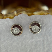 Good Grade Natural Super 7 S925 Silver Earrings 2.28g 8.6 by 5.0mm - Huangs Jadeite and Jewelry Pte Ltd