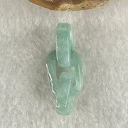 Type A Blueish Green with Faint White Jadeite Rolo Link Chain for Setting 2.43g 14.6 by 10.5 by 3.3mm - Huangs Jadeite and Jewelry Pte Ltd