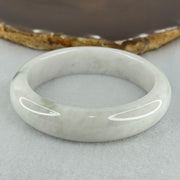 Type A Faint Green Lavender with Moss Green Patch Jadeite Bangle Internal Diameter 55.8mm 67.56g 14.8 by 8.6mm (Internal Lines) - Huangs Jadeite and Jewelry Pte Ltd
