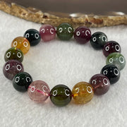 Good Grade Natural Tourmaline Crystal Bracelet 电气石 39.27g 15.5cm 11.8mm 16 Beads - Huangs Jadeite and Jewelry Pte Ltd