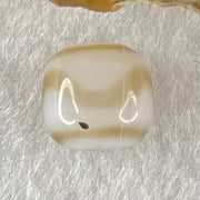 Natural Powerful Tibetan Old Oily Agate Tiger Tooth Daluo Dzi Bead Heavenly Master (Tian Zhu) 1.88g 9.9 by 10.9mm - Huangs Jadeite and Jewelry Pte Ltd