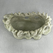 Natural White with Green Spots Serpentine Nest Display 2,027.2g 215.0 b 100.0 by 112.0mm - Huangs Jadeite and Jewelry Pte Ltd