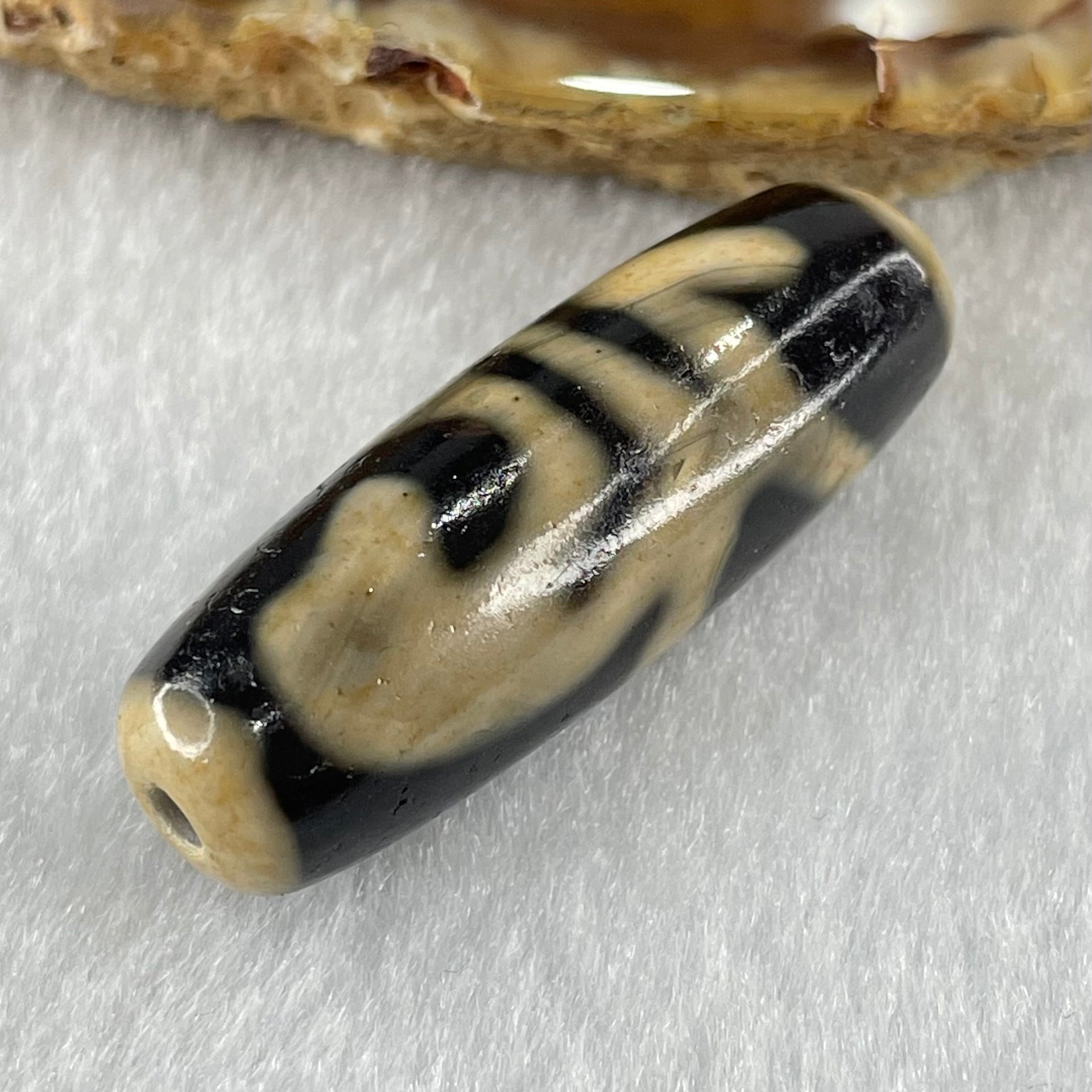 Natural Powerful Tibetan Old Oily Agate Zodiac Horse Dzi Bead Heavenly Master (Tian Zhu) 马天珠 8.86g 36.2 by 12.4mm - Huangs Jadeite and Jewelry Pte Ltd