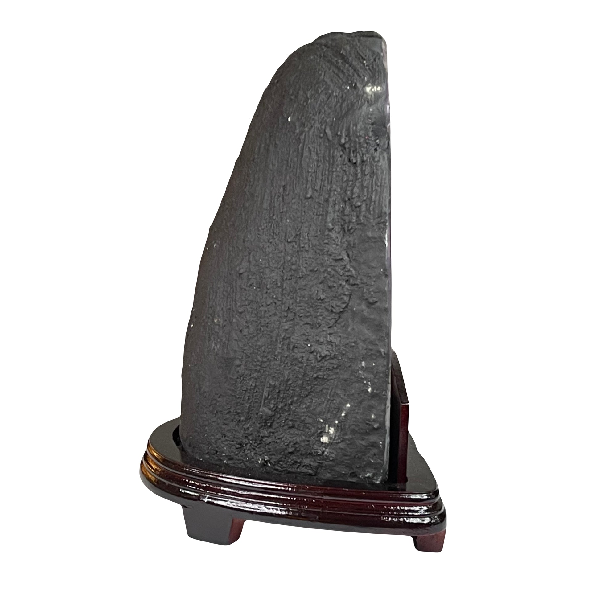 Natural Brazil Amethyst with White Calcite Cave 6.30kg with Wooden Stand 235.0 x 203.0 x 330.0mm - Huangs Jadeite and Jewelry Pte Ltd