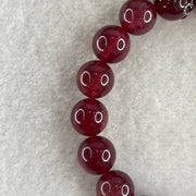 Natural Strawberry Quartz Beads Bracelet 27.62g 15.5cm 10.1mm 18 Beads - 12.3mm 1 Bead - Huangs Jadeite and Jewelry Pte Ltd