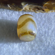 Natural Powerful Tibetan Old Oily Dark and Light Brown Agate Tiger Tooth Daluo Dzi Bead Heavenly Master (Tian Zhu) 2.84g 13.6 by 11.0mm - Huangs Jadeite and Jewelry Pte Ltd