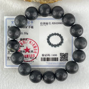 Natural Magnetite Beads Bracelet 63.55g 17cm 13.8mm 16 Beads - Huangs Jadeite and Jewelry Pte Ltd