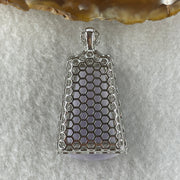 Natural Type A Lavender Jadeite Wushipai Pendant in S925 Silver | (11.34g | 31.0 x 17.5 x 4.2mm | Unobstructed Peace & Regal Protection Anchor, Feng Shui Harmony & Noble Charm Pendant) - Huangs Jadeite and Jewelry Pte Ltd